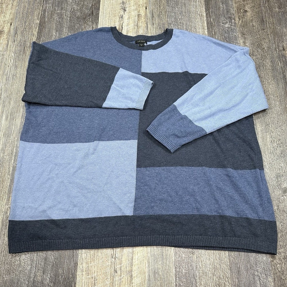 J Jill Wearever Collection‎ Womens 3XL Block Color Sweater Blue Cotton Pullover